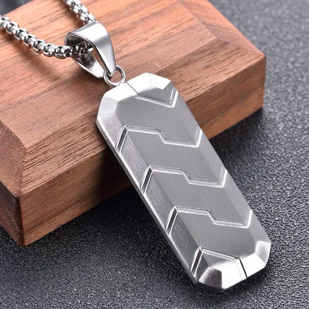Tire Tread Imprint Necklace
